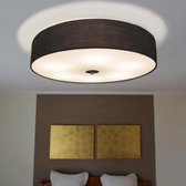 QAZQA drum - Moderne Plafondlamp met kap - 6 lichts - Ø 700 mm - Zwart - Woonkamer | Slaapkamer | Keuken