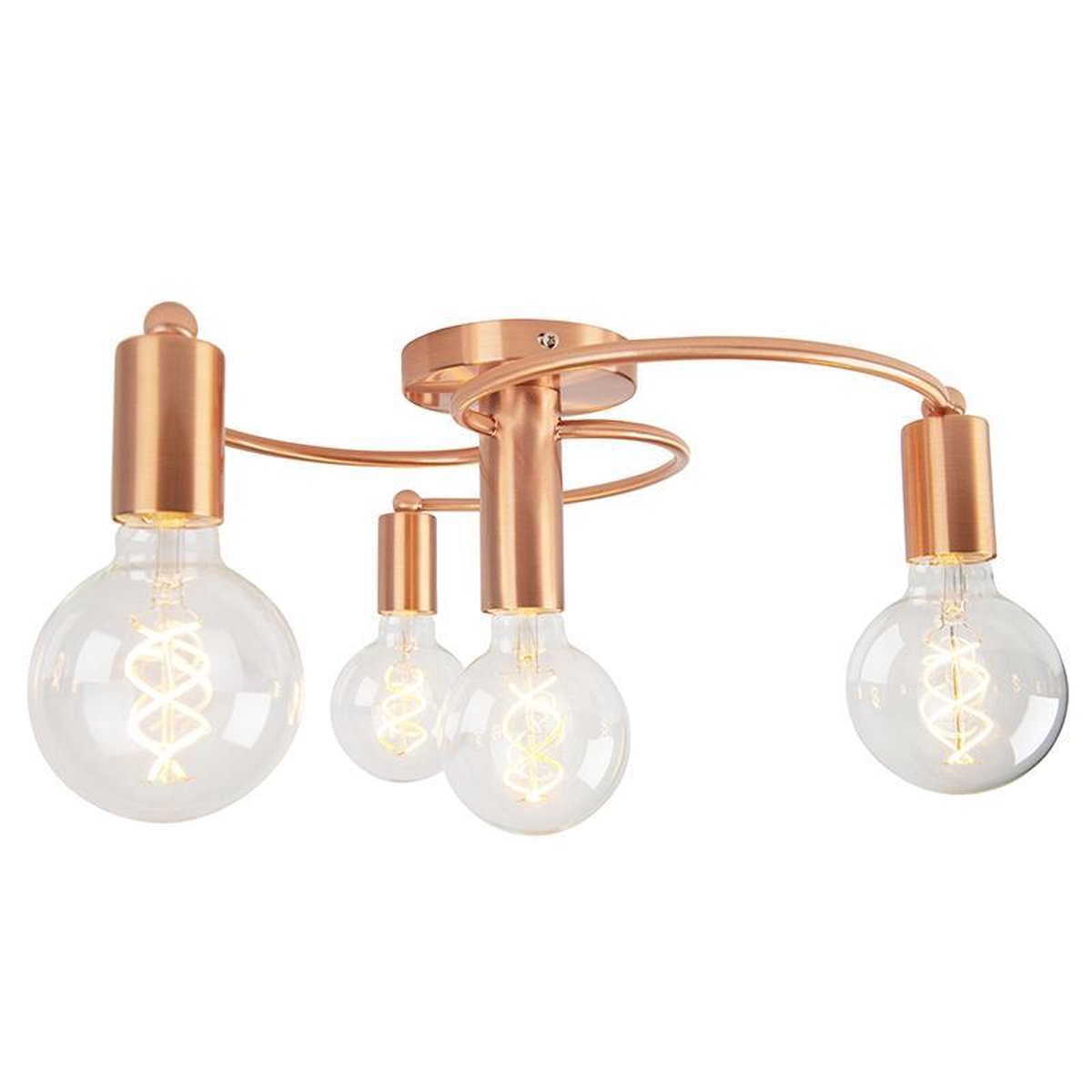 QAZQA - Design Art deco wandlamp koper - Facil 1 | Woonkamer | Slaapkamer | Keuken - Staal Cilinder - E27 Geschikt voor LED - Max. 1 x 60 Watt