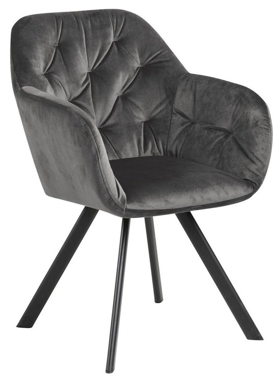 Ronde tafelset 100 cm, eiken en 4 draaibare stoelen, donkergrijs Ronde tafelset 100 cm, eiken en 4 draaibare stoelen, donkergrijs