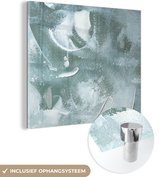 MuchoWow® Glasschilderij 20x20 cm - Schilderij acrylglas - Acrylverf - Abstract - Design - Foto op glas - Schilderijen