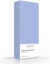 Romanette Luxe Katoen Topper Hoeslaken - Lits-jumeaux Extra Lang (160x220 cm) - Blauw