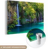 MuchoWow® Glasschilderij 180x120 cm - Schilderij acrylglas - Het Nationaal park Plitvicemeren in Kroatië - Foto op glas - Schilderijen