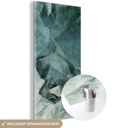 MuchoWow® Glasschilderij 80x160 cm - Schilderij acrylglas - Mineralen - Kristallen - Natuursteen - Foto op glas - Schilderijen