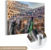 MuchoWow® Glasschilderij 60x40 cm - Schilderij acrylglas - Colosseum - Rome - Italië - Foto op glas - Schilderijen