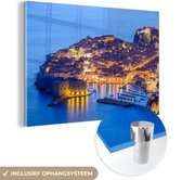MuchoWow® Glasschilderij 30x20 cm - Schilderij acrylglas - Dubrovnik Kroatie - Foto op glas - Schilderijen