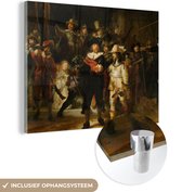 MuchoWow® Peinture sur Verre - La Nachtwacht - Peinture de Rembrandt van Rijn - 40x30 cm - Peintures sur Verre Acrylique - Photo sur Glas