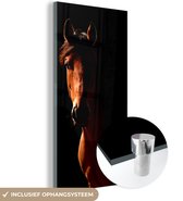 MuchoWow® Peinture sur Verre - Cheval - Lumière - Portrait - 60x120 cm - Peintures sur Verre Peintures - Photo sur Glas