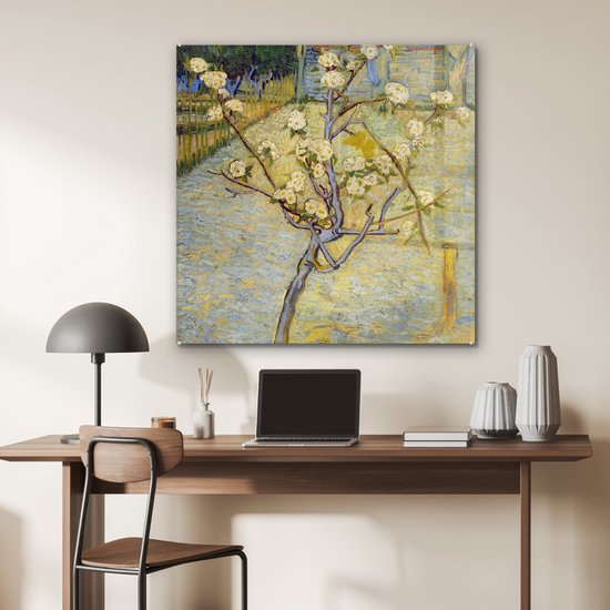 Peinture sur verre - Poirier en fleur - Vincent van Gogh - 90x90 cm - Peintures sur Verre Peintures - Photo sur Glas