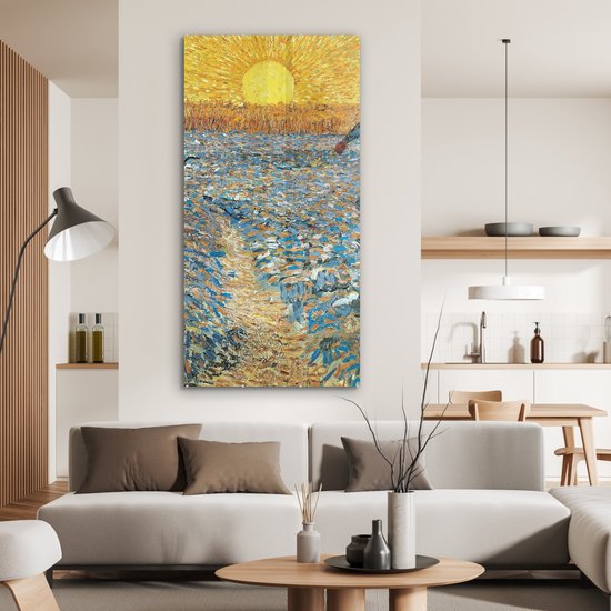 MuchoWow® Peinture sur Verre - Le Semeur - Vincent van Gogh - 80x160 cm - Peintures sur Verre Acrylique - Photo sur Glas