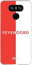 6F hoesje - geschikt voor LG G6 -  Transparant TPU Case - Feyenoord - met opdruk #ffffff