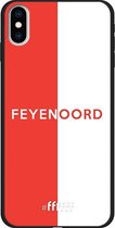6F hoesje - geschikt voor iPhone Xs Max -  TPU Case - Feyenoord - met opdruk #ffffff
