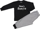 Fun2Wear - Pyjama Oma's Boefie - Zwart / Wit - Maat 116 - Jongens, Meisjes