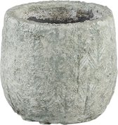 PTMD  metta licht blauw keramiek bladeren pot rond