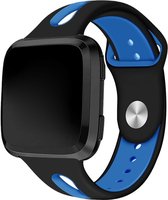 Fitbit Versa duo sport band - zwart/blauw - Maat L