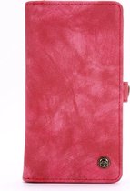 Caseme - iPhone 12 Hoesje - Uitneembare Portemonnee Vintage Rood