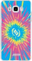Samsung Galaxy J5 (2016) Hoesje Transparant TPU Case - Flower Tie Dye #ffffff