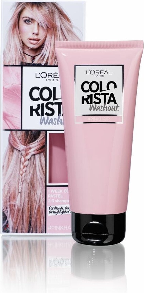 L'Oréal Paris Colorista Washout Haarverf - Pink - 1 tot 2 Weken Kleuring |  bol