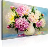 Artgeist Peonies Bouquet of Happiness Canvas Schilderij - 90x60cm