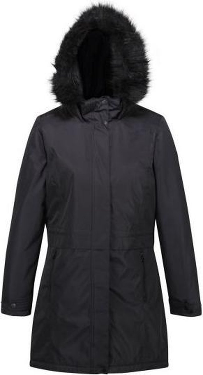 Lexis waterdichte, geïsoleerde Parka jas met capuchon met rand van imitatiebont van Regatta voor dames, Outdoorjas, zwart - Regatta