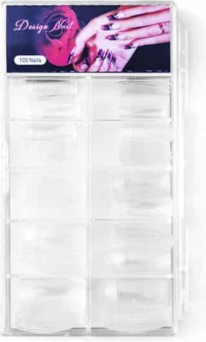 Cosmetics Zone Tips Clear Met Patroon - 100 stuks