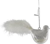 Peha Kerstboomhanger Vogel 6 X 15 Cm Transparant/wit