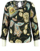 Signe nature soepele blouse met kant 7/8e mouw - Maat 38