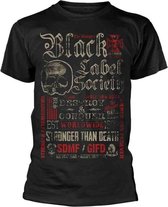 Black Label Society Heren Tshirt -XL- Destroy & Conquer Zwart