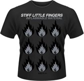 Stiff Little Fingers Heren Tshirt -M- Inflammable Material Zwart