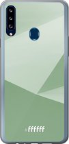 Samsung Galaxy A20s Hoesje Transparant TPU Case - Fresh Geometric #ffffff