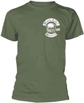 Black Label Society Heren Tshirt -S- Skull Logo Pocket Groen