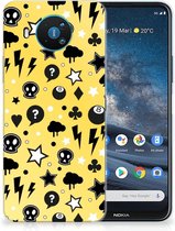 Silicone Back Cover Nokia 8.3 Telefoon Hoesje Punk Yellow
