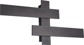LED Wandlamp - Wandverlichting - Trion Balfy - 20W - Warm Wit 3000K - Rechthoek - Mat Zwart - Aluminium - BSE
