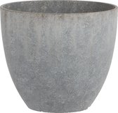 Mica Decorations Bravo Bloempot - H33 x Ø37 cm - Lichtgewicht Kunststof - Lichtgrijs