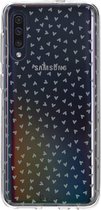 Casetastic Samsung Galaxy A50 (2019) Hoesje - Softcover Hoesje met Design - Green Hearts Transparant Print