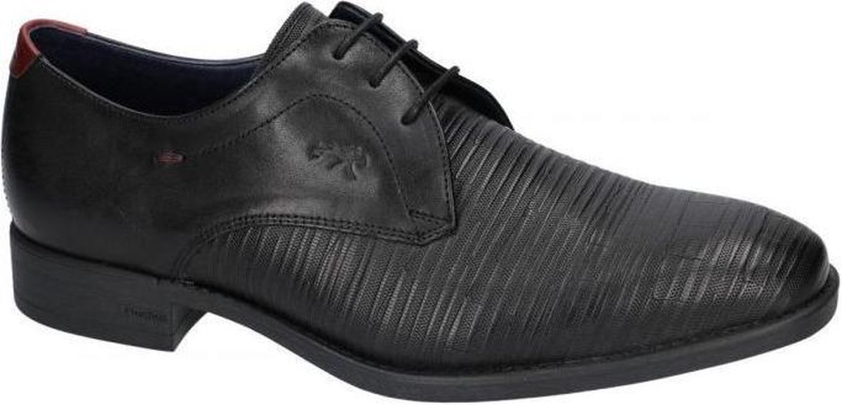 Fluchos -Heren zwart geklede lage schoenen