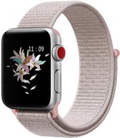 Shop4 - Bandje voor Apple Watch SE 44mm - Nylon Licht Roze