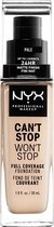 NYX Professional Makeup - Can't Stop Won't Stop Foundation - Pale