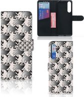 Wallet Book Case Sony Xperia 1 II Smartphone Hoesje Salamander Grey