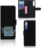 Telefoonhoesje Sony Xperia 1 II Wallet Bookcase met Quotes Boho Beach