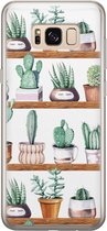 Samsung Galaxy S8 hoesje siliconen - Cactus - Soft Case Telefoonhoesje - Planten - Groen