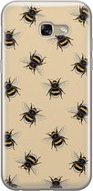 Samsung Galaxy A5 2017 hoesje siliconen - Bijen print - Soft Case Telefoonhoesje - Print / Illustratie - Geel