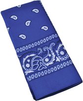 5x Blauwe boeren zakdoeken 54 x 53 cm - Zakdoekjes en bandanas