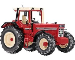 WIKING 077852 IHC 1455 XL Model-tractor, 1:32, metaal/kunststof, vanaf 14 jaar, verwisselbare uitlaatpijpen, verwijderbaar contragewicht, deuren kunnen open