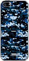 iPhone SE (2016) Hoesje Transparant TPU Case - Navy Camouflage #ffffff