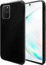 Flexibele achterkant Silicone hoesje zwart Geschikt voor: Samsung Galaxy S10 Lite 2020