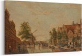 Schilderij - De Brouwersgracht te Amsterdam — 90x60 cm