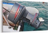 Schilderij - Motorboot — 100x70 cm
