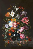 Vaas met Bloemen op Aluminium - WallCatcher | 120 x 80 cm | Jan Davidsz. de Heem