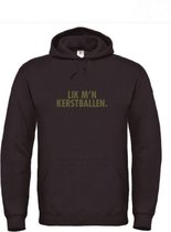 Kerst hoodie zwart - Lik m'n kerstballen - soBAD. | Kersttrui soBAD. | kerstsweaters volwassenen | kerst hoodie volwassenen | Kerst outfit | Foute kerst truien