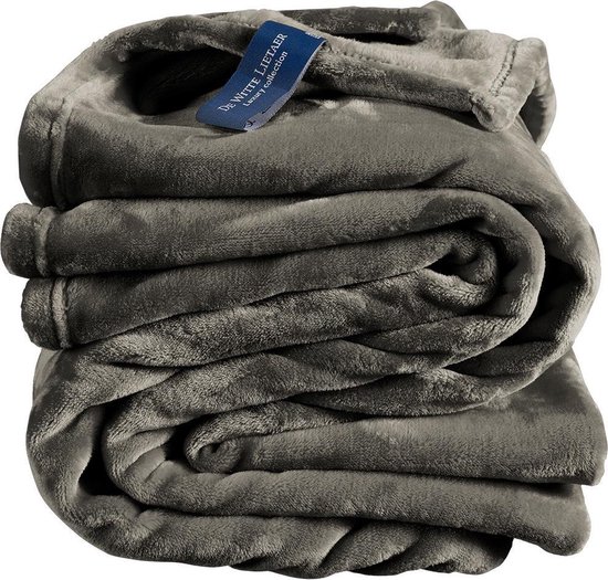 De Witte Lietaer Fleece deken Steeple Grey - 150 x 200 cm - Grijs